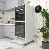Kenzlife fırın dolabı halime byz 145*60*56 mutfak kapaklı ayaklı banyo kiler ofis - 1