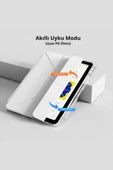 iPad 11. Nesil A16 2025 Uyumlu 11 inç Kalem Bölmeli Standlı Fuchsia Tri Folding Tablet Kılıfı - 7