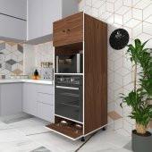 Kenzlife fırın dolabı halide cvz 162*60*56 mutfak kapaklı ayaklı banyo kiler ofis thumbnail 1