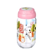 Vintage  Dekoratif  Desenli Cam Kavanoz 1000 ml - 33,8 oz - Avokado - 1