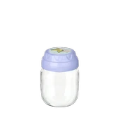 3lü Set Vintage Dekoratif Desenli Cam Kavanoz 425ml - 14,3 oz - 3