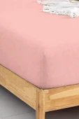Upstyle Penye Lastikli Çarşaf Pamuklu Jersey Battal Kişilik 180x200cm Pembe - 2