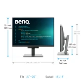 BENQ 28.2 4K PLUS 3840x2560 3:2 HDR Display Pilot 2 Arka Aydinlatmali - 5