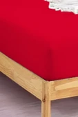 Upstyle Penye Lastikli Çarşaf Pamuklu Jersey Süper Battal Kişilik 200x200cm Bordo - 2