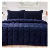 Özdilek Lacivert Nova Yorgan (Yastıksız) Sherpa Battaniye Dokulu Çift Kişilik (195x215) - 1