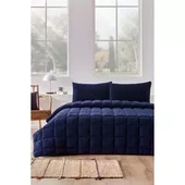 Özdilek Lacivert Nova Yorgan (Yastıksız) Sherpa Battaniye Dokulu Çift Kişilik (195x215) - 2