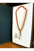 TURUNCU TOZ KEHRİBAR TESBİH ARPA KESİM T-155 - 2