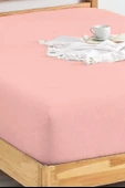 Penye Lastikli Çarşaf Pamuklu Jersey Süper Battal Kişilik 200x200cm Pembe - 3