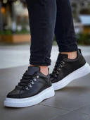 KB-X4  Kuback Siyah Cilt Yüksek Taban Bağcıklı Günlük Erkek Ayakkabı - 3