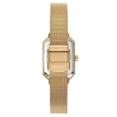 DKNY DK1L076M0135 ALTIN KAPLAMA HASIR KORDON DİKDÖRTGEN KADIN KOL SAATİ - 3