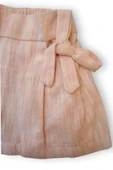 Kız Bebek 3’lü Yazlık Müslin Takım - Fiyonklu Şort, İp Askılı Body, Örme Bolero - 6
