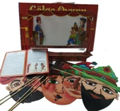 Sahneli Perdeli Gölge Oyunu Hacivat Karagöz Tam Set thumbnail 2