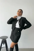 CHANEL CROP CEKET-KISA ETEK TAKIM - Siyah - 2