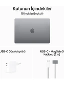 MacBook Air M3 Çip 8GB 512GB SSD macOS 15" Taşınabilir Bilgisayar Uzay Grisi MRYN3TU/A - 1
