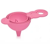 Pratik Yumurta Süzgeci Mini Süzgeç Huni Seti Hepsi Bir Arada - 3