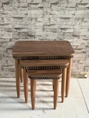 NİVEMESHOME DALYA CEVİZ ZİGON SEHPA - 1