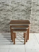 NİVEMESHOME ESTA CEVİZ-KREM ZİGON SEHPA - 1