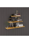 Modern Organizer Düzenleyici Dekoratif Kitaplık Banyo Mutfak 3'lü Duvarrafı - 2