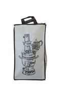 4 Litre-porselen Krom Kömürlü Semaver (porselen Kulp) Taşıma Çantası Hediyeli - 5
