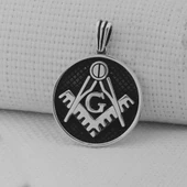 925 Ayar Gümüş Siyah Mason Tasarım Model Kolye Ucu thumbnail 2