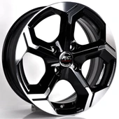 R1 Wheels 15 inç 5*108 ET35 Siyah Jant Takımı (J-3025) - 1