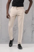 Beli Lastikli ve İplikli Armürlü Slimfit Pamuklu Likralı Jogger Pantolon - 7