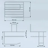 Kendiliğinden Yapışkanlı Tuvalet Kağıdı Tutacağı ve Yedek Raf - Siyah Modern Metal Tasarım - 4
