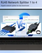 Rj45 Gigabit Ethernet Çoklayıcı 1x4 100m İletim - 8