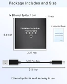 Rj45 Gigabit Ethernet Çoklayıcı 1x4 100m İletim - 3