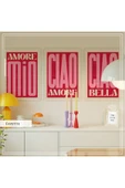 Metal Çerçeveli Gerçek Camlı Tablo Fayette 3 Lü Set - 1