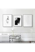 Metal Çerçeveli Gerçek Camlı Tablo Hellombah 3 Lü Set - 1