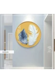 Metal Çerçeveli Gerçek Camlı Yuvarlak Tablo AngelicB Tekli - 1