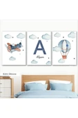 Metal Çerçeveli Gerçek Camlı Tablo KidsDream 3 Lü Set - 1