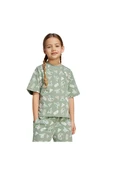 adidas Çocuk  Yeşil  T-Shirt LK SW MNDO T JF3650 - 2
