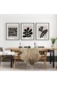 Metal Çerçeveli Gerçek Camlı Tablo Ogilen 3 Lü Set - 1