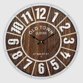 Galaxy Old Town Serisi Bölme Kadranlı Duvar Saati 50 Cm Fındık -Beyaz Renkli thumbnail 1