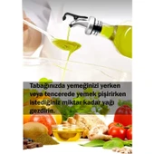 Yağdanlık Ucu 3'lü Silikon Yağ Şişesi Başlık Aparatı Sızmaz Dökülmez Tıpa Mantar Servis Sunum - 1