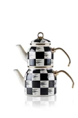 Acar Qualita King Mini Emaye Dama Çaydanlık Takımı - 2