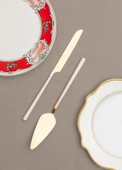 The Mia CKB0250 Bianco Pasta Servis Takımı 2 Parça Gold - 3
