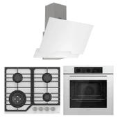 Ferre Flowart NT Asimetrik Seriisi 3'lü Beyaz Ankastre Set ( QBL62CB-NT026-D064 ) thumbnail 1