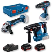 Bosch GBH + GWS + GSR 18V 2x5.0 Ah Akülü Set. 0.615.990.N42 - 1
