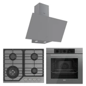 Ferre Flowart NT Asimetrik Seriisi 3'lü Gri Ankastre Set ( QBL62CPR-NT028-D079 ) thumbnail 1