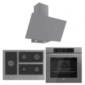 Ferre Flowart BL Modüler Seriisi 3'lü Gri Ankastre Set ( QBL62CPR-BL138-D079 ) thumbnail 1