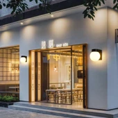 2 Adet 12 Watt Modern Tasarım İç ve Dış Mekan, Bahçe, Balkon Banyo Apliği Günışığı 3000K Led Armatür thumbnail 3