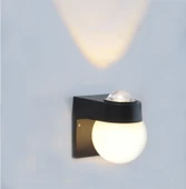 2 Adet 12 Watt Modern Tasarım İç ve Dış Mekan, Bahçe, Balkon Banyo Apliği Günışığı 3000K Led Armatür thumbnail 6