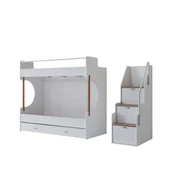 Ranza, Vita Bohem Genç Odası Takımı Yavrulu Beyaz Ranza + Dört Kapaklı Dolap - 7