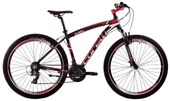 Corelli Dusty 1.1 V Fren Shimano 21 Vites 27,5 Jant Dağ Bisikleti Siyah Kırmızı Beyaz 18 Kadro - 1
