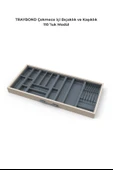 Çekmece Içi Kaşıklık Ve Bıçaklık Düzenleyici  Antresit, 104x48 Yandan Ve Boydan 4Cm Kesilebilir - 2