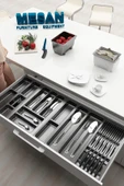 Çekmece Içi Kaşıklık Ve Bıçaklık Düzenleyici  Antresit, 104x48 Yandan Ve Boydan 4Cm Kesilebilir - 1