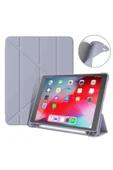 Ipad (A16) 11. Nesil 2025 11 ınç Kılıf Kalem Bölmeli Trifolding Standlı Uyku Modlu Silikon Kapak  LAVANTA thumbnail 3